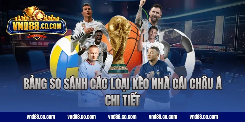 Bảng so sánh các loại kèo nhà cái châu Á chi tiết